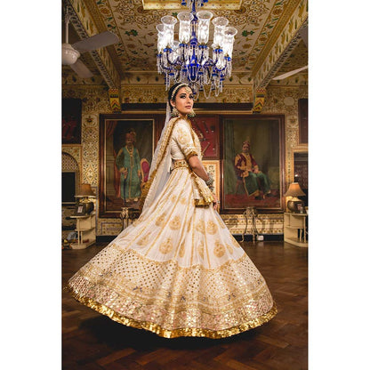 Gulabo Jaipur Gulnoor Lehenga (Set of 4)