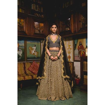 Gulabo Jaipur Parveen Black Lehenga (Set of 3)