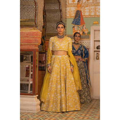 Gulabo Jaipur Parveen Yellow Lehenga (Set of 3)