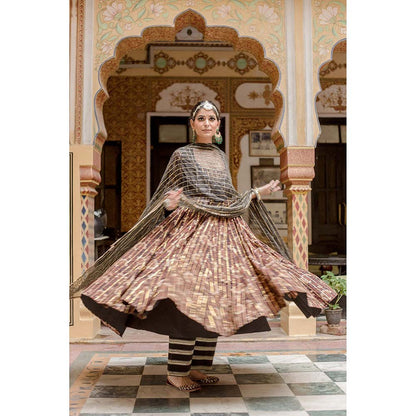 Gulabo Jaipur Farah Black Anarkali (Set of 3)