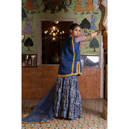 Gulabo Jaipur Aasman Blue Sharara (Set of 3)