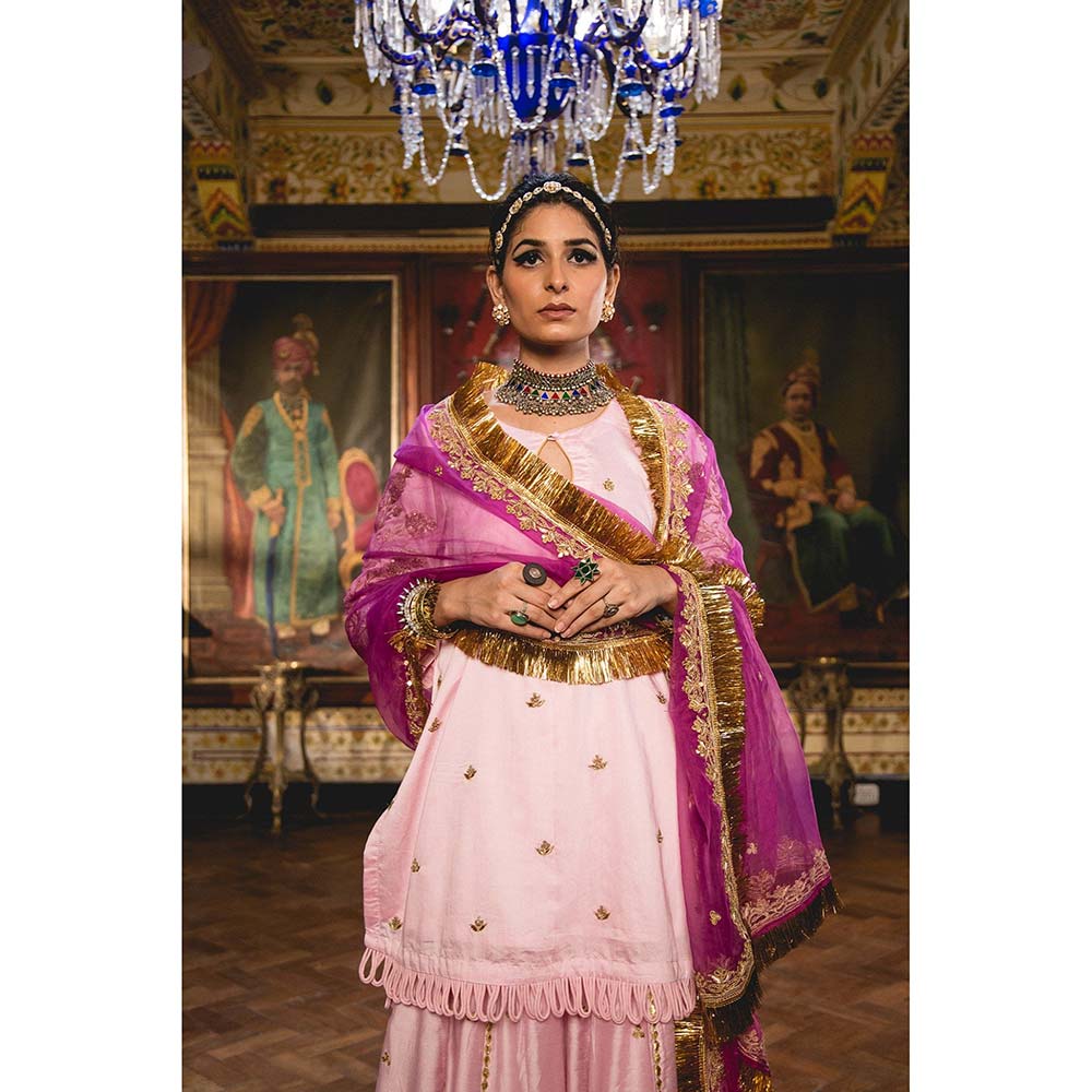 Gulabo Jaipur Imama Pink Sharara (Set of 3)