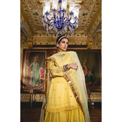 Gulabo Jaipur Imama Yellow Sharara (Set of 3)