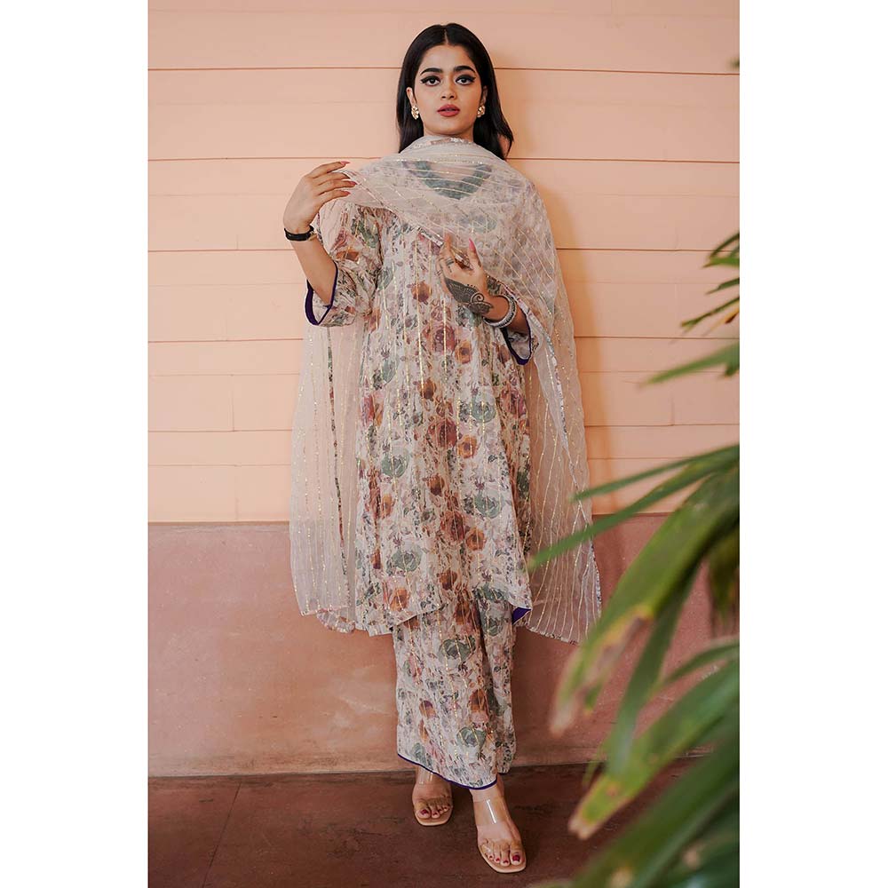 Gulabo Jaipur Meer Multi-Color Printed Embellished Kurta (Set of 3)