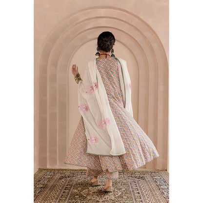 Gulabo Jaipur Shaila Anarkali-Pant with Dupatta-Multi-Color (Set of 3)