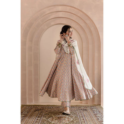 Gulabo Jaipur Shaila Anarkali-Pant with Dupatta-Multi-Color (Set of 3)