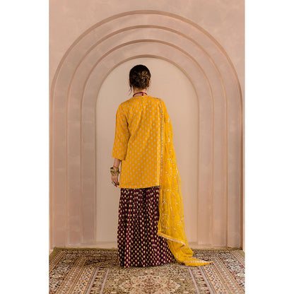 Gulabo Jaipur Zeba Kurti and Sharara-Yellow (Set of 3)