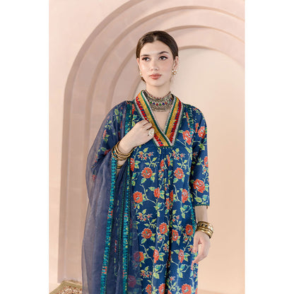 Gulabo Jaipur Tanvi Kurta and Pant-Blue (Set of 3)