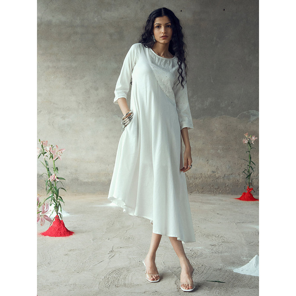 Gulaal Supriya White Umbrella Dress