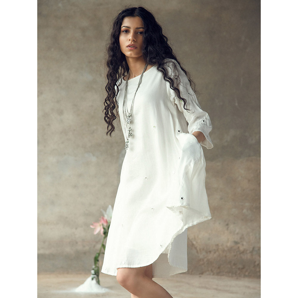 Gulaal Devi White Swing Dress