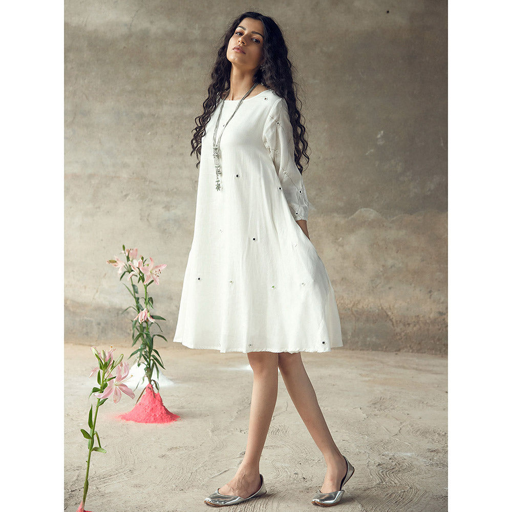 Gulaal Devi White Swing Dress
