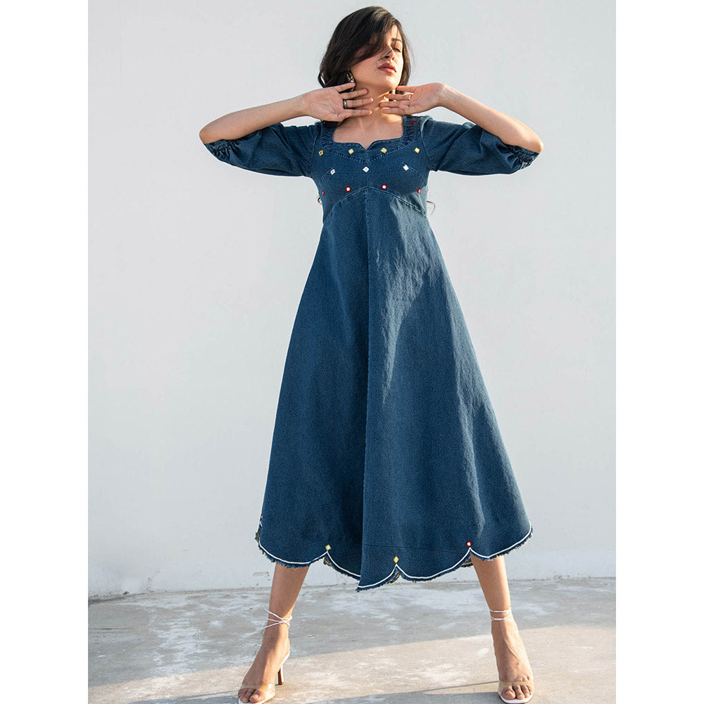Gulaal Blue Solid Dress