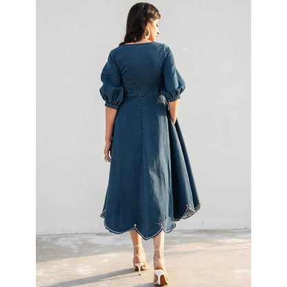 Gulaal Blue Solid Dress