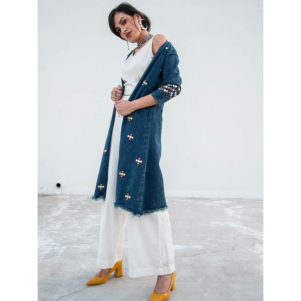Gulaal Blue Embroidered Jacket
