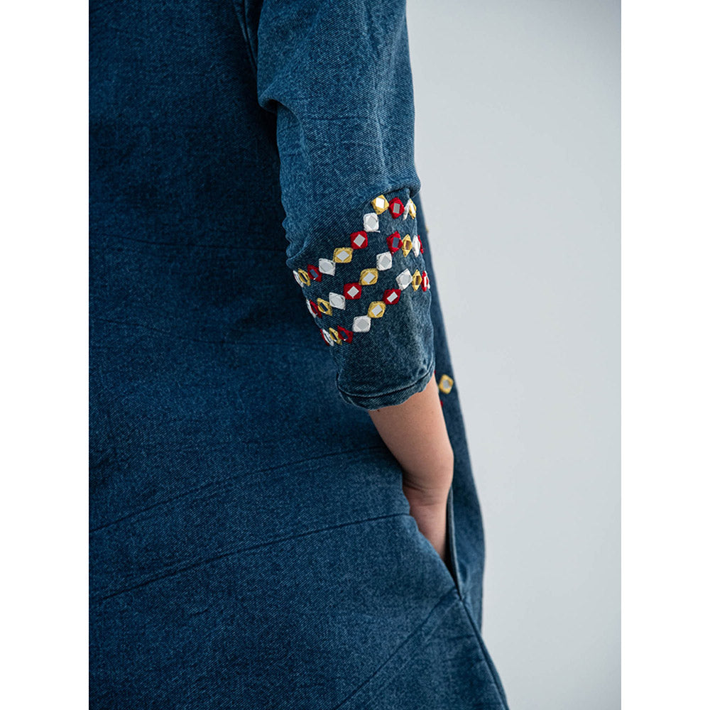 Gulaal Blue Embroidered Jacket