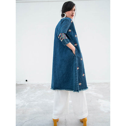 Gulaal Blue Embroidered Jacket