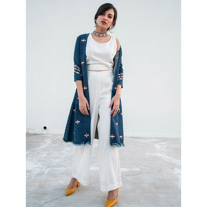 Gulaal Blue Embroidered Jacket