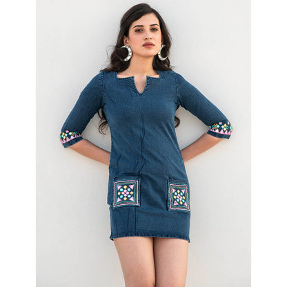 Gulaal Blue Solid Dress