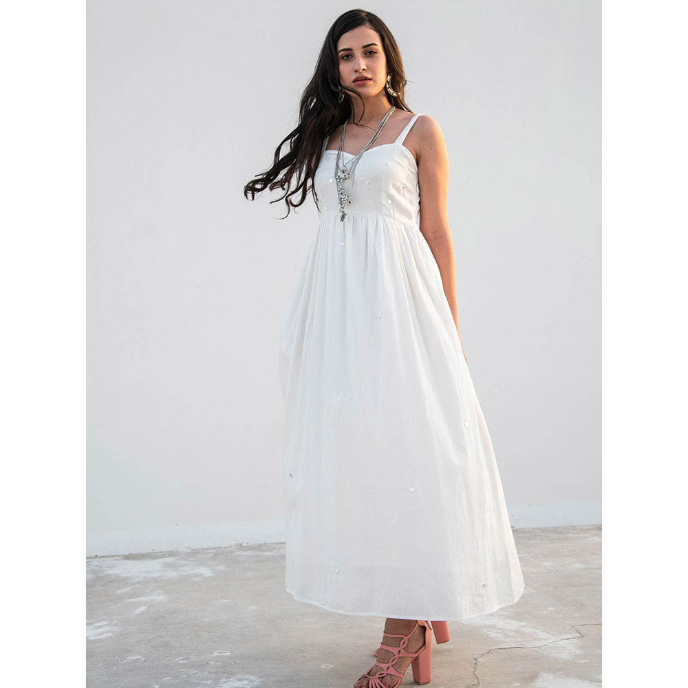 Gulaal White Solid Dress with Jacket (Pack of 2)