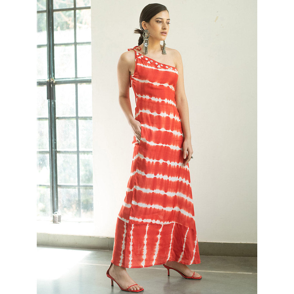 Gulaal Red Tie & Dye Dress