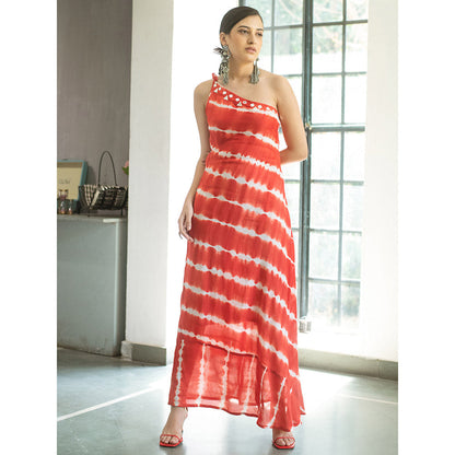 Gulaal Red Tie & Dye Dress