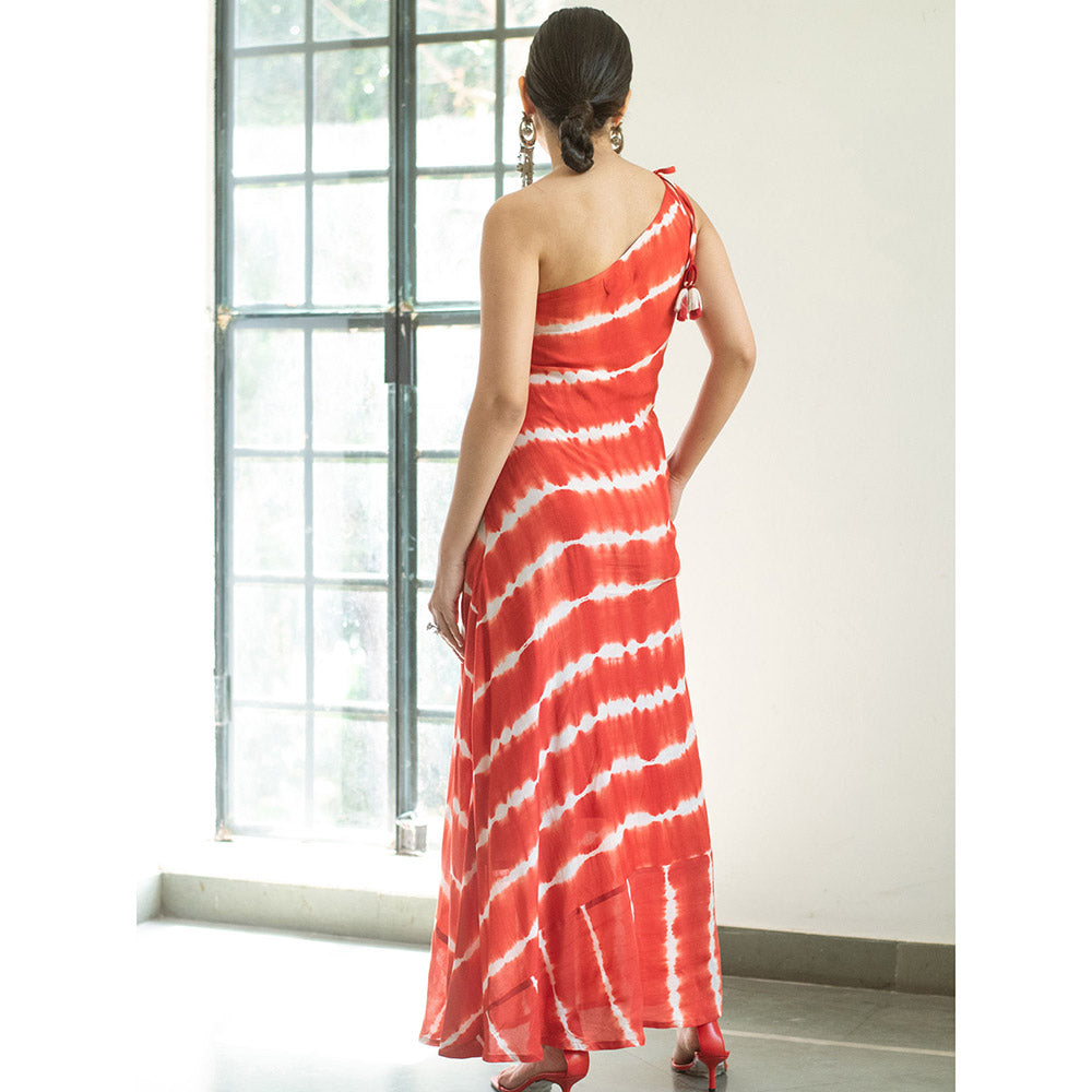 Gulaal Red Tie & Dye Dress