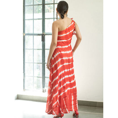 Gulaal Red Tie & Dye Dress