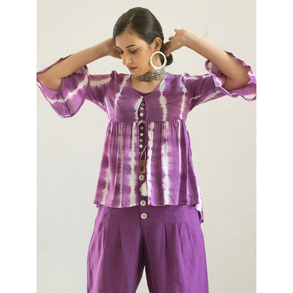 Gulaal Purple Tie & Dye Top