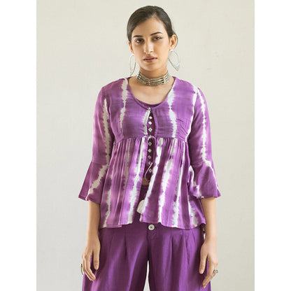Gulaal Purple Tie & Dye Top