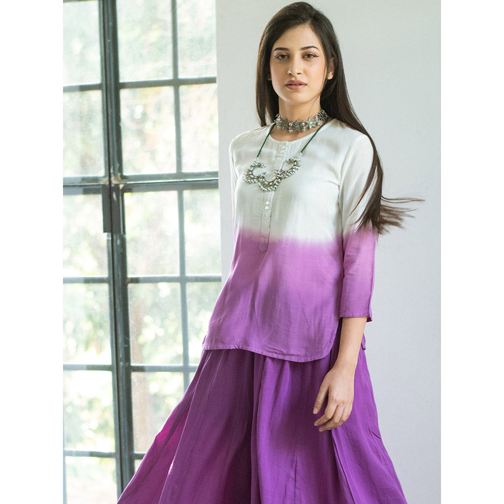 Gulaal Purple Garin Dip-Dye Top