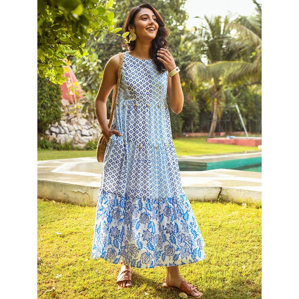 Gulaal Printed Maya Tier Maxi Dress
