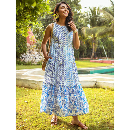 Gulaal Printed Maya Tier Maxi Dress