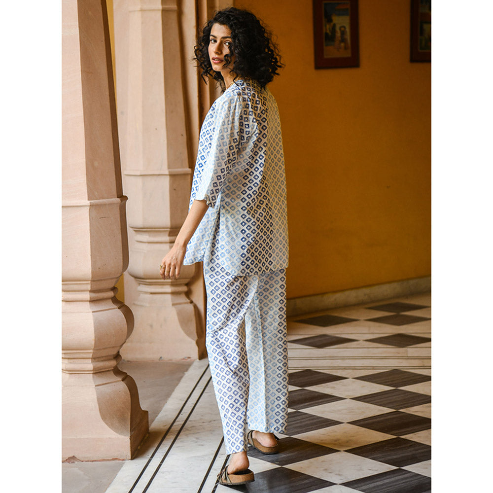 Gulaal Rue Night Suit - Blue