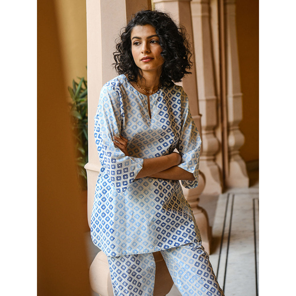 Gulaal Rue Night Suit - Blue