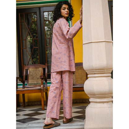 Gulaal Missy Wrap Night Suit - Peach