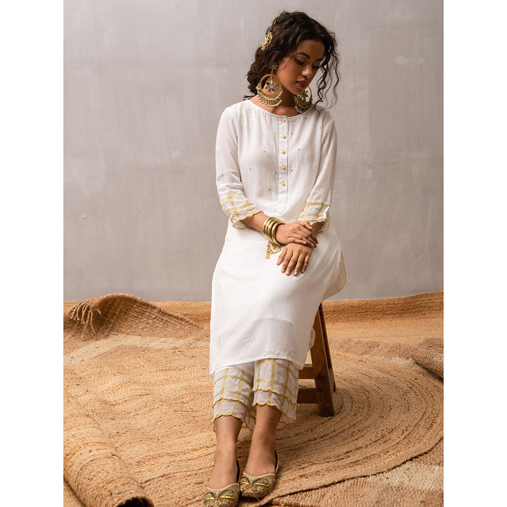 Gulaal Sumukhi Sequin Kurta-Palazzo (Set of 3)