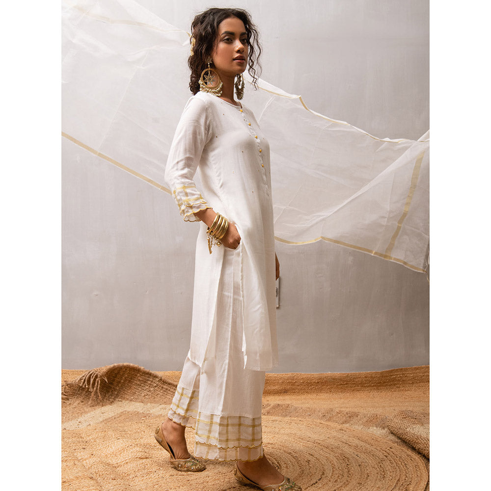 Gulaal Sumukhi Sequin Kurta-Palazzo (Set of 3)