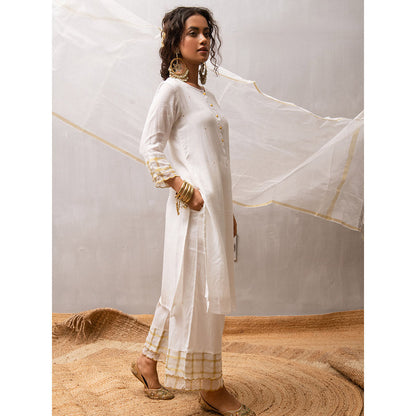Gulaal Sumukhi Sequin Kurta-Palazzo (Set of 3)