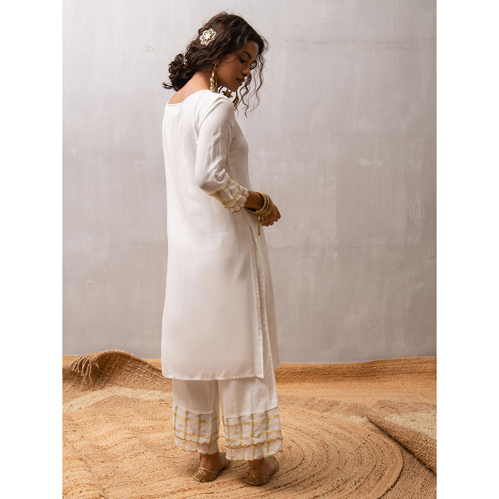 Gulaal Sumukhi Sequin Kurta-Palazzo (Set of 3)