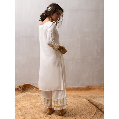 Gulaal Sumukhi Sequin Kurta-Palazzo (Set of 3)