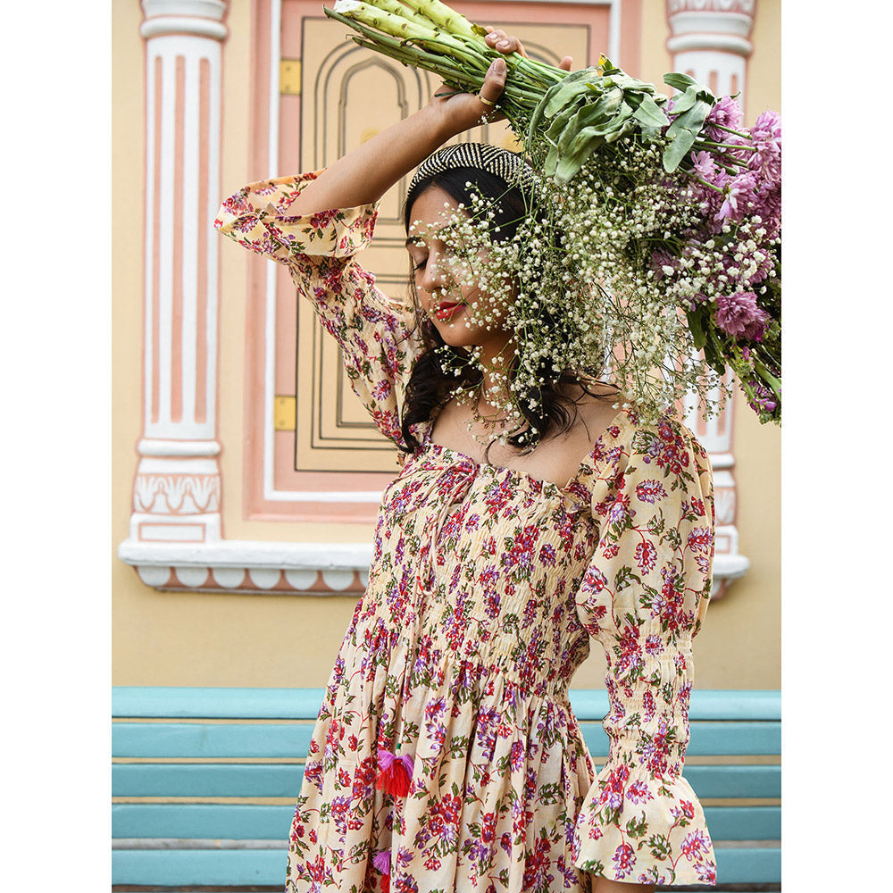 Gulaal Cottage Cosmos Smocking Dress