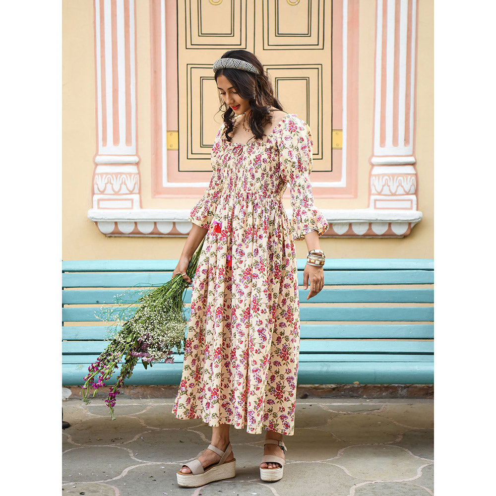 Gulaal Cottage Cosmos Smocking Dress