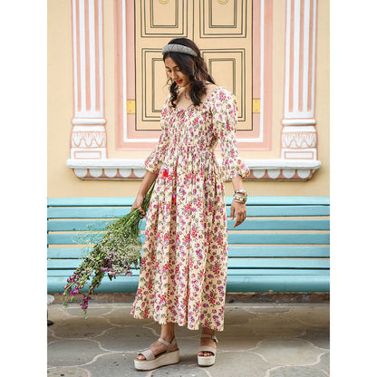 Gulaal Cottage Cosmos Smocking Dress