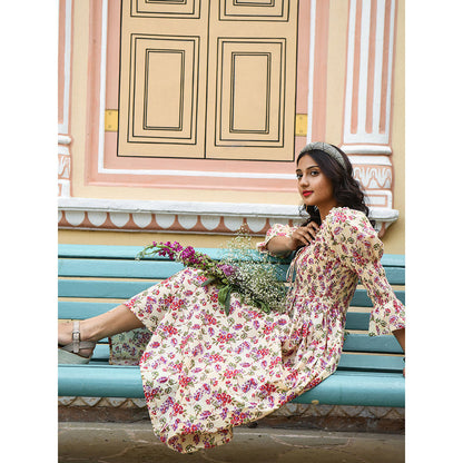Gulaal Cottage Cosmos Smocking Dress