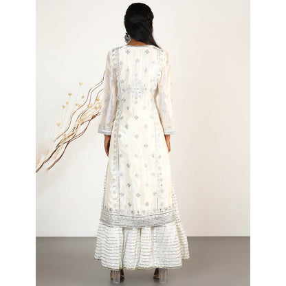 Gopi Vaid Embellished Chand Tunic And Gharara With Dupatta (Set of 3)