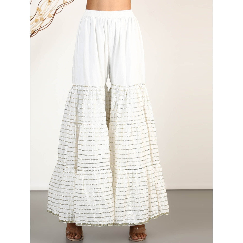 Gopi Vaid Embellished Chand Tunic And Gharara With Dupatta (Set of 3)