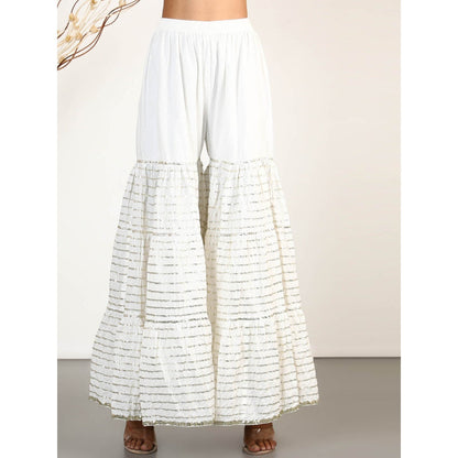 Gopi Vaid Embellished Chand Tunic And Gharara With Dupatta (Set of 3)