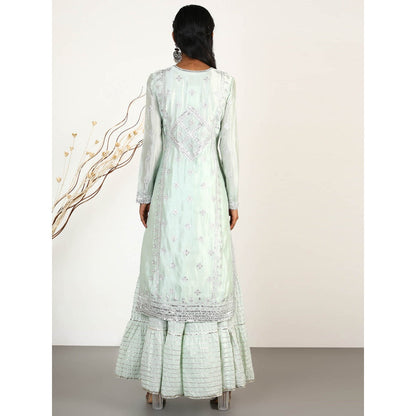 Gopi Vaid Embellished Chand Tunic And Gharara With Dupatta (Set of 3)