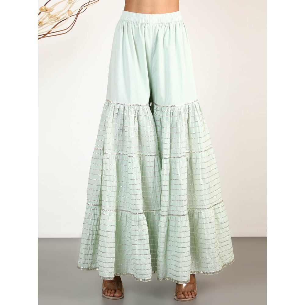 Gopi Vaid Embellished Chand Tunic And Gharara With Dupatta (Set of 3)