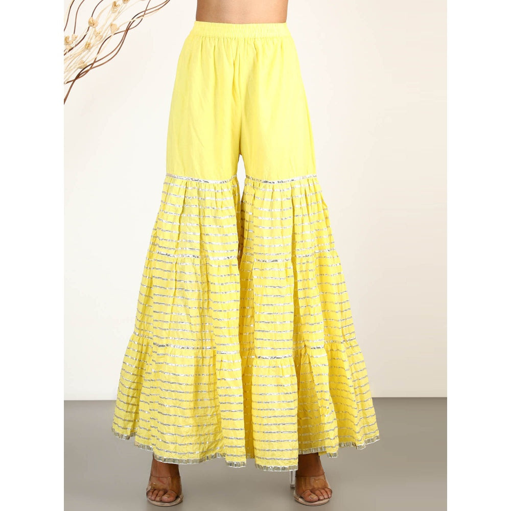 Gopi Vaid Embellished Chand Tunic And Gharara With Dupatta (Set of 3)